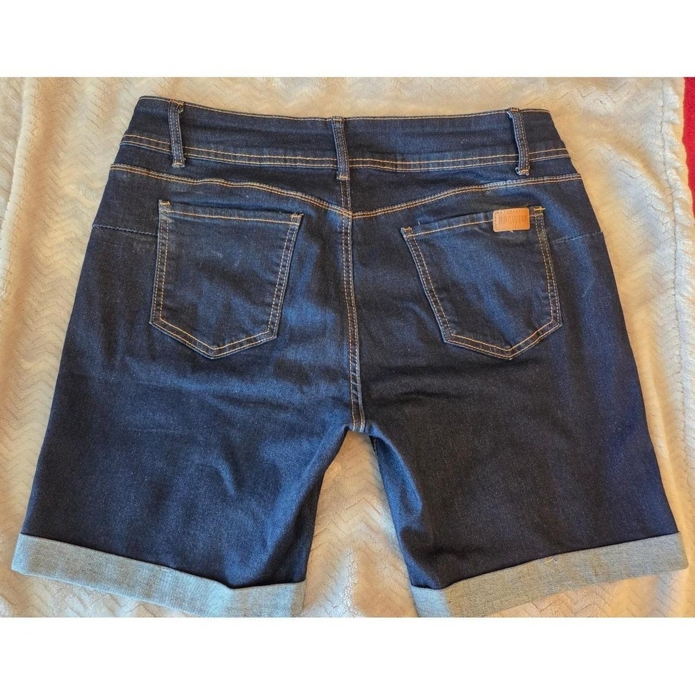 Women's Dark Jean Shorts - Picture 2 of 8